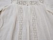 画像3: ＊蚤の市＊1900年頃 アンティーク ベビー用 ドレスドット刺繍のコットンファブリック  (3)