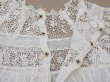 画像6: ＊蚤の市＊1900年頃 アンティーク ベビー用 ドレスドット刺繍のコットンファブリック  (6)