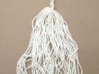 画像1: アンティーク ガラス製 サティネビーズ オフホワイト 57g 1cm=5.5粒  (1)