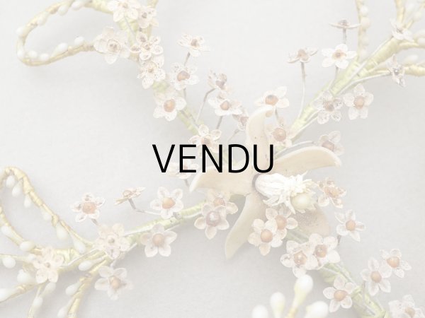 画像4: ＊蚤の市＊19世紀末 アンティーク クロス型 ワックスフラワーのブーケ 結婚式 ウェディング (4)