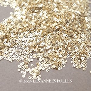 画像: 19世紀 アンティーク シルバー製 ゴールドコーティング 極小 1mm スパンコール 200ピースのセット