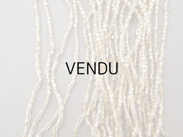 画像7: アンティーク カット入り クリア＆シャンパンゴールド シードビーズ ガラスビーズ 24〜25g (7)