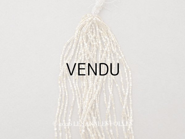 画像1: アンティーク カット入り クリア＆シャンパンゴールド シードビーズ ガラスビーズ 24〜25g (1)