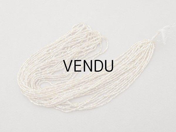 画像2: アンティーク カット入り クリア＆シャンパンゴールド シードビーズ ガラスビーズ 24〜25g (2)