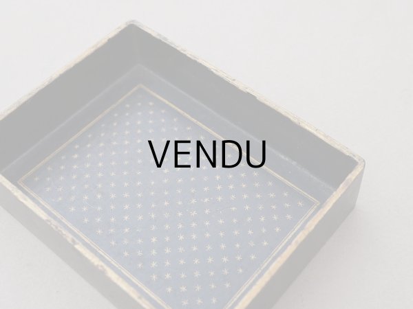 画像6: 19世紀 アンティーク ナポレオン3世時代 パピエマシェ トレイ 星柄 スクエア (6)