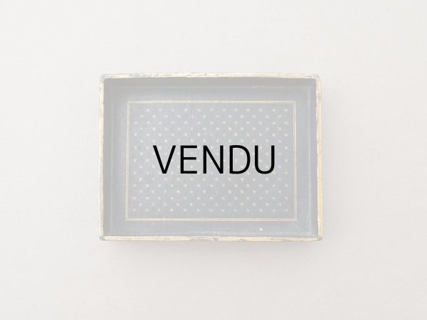 画像3: 19世紀 アンティーク ナポレオン3世時代 パピエマシェ トレイ 星柄 スクエア (3)