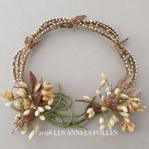 画像: アンティーク ワックスフラワーのティアラ ウェディング 結婚式 