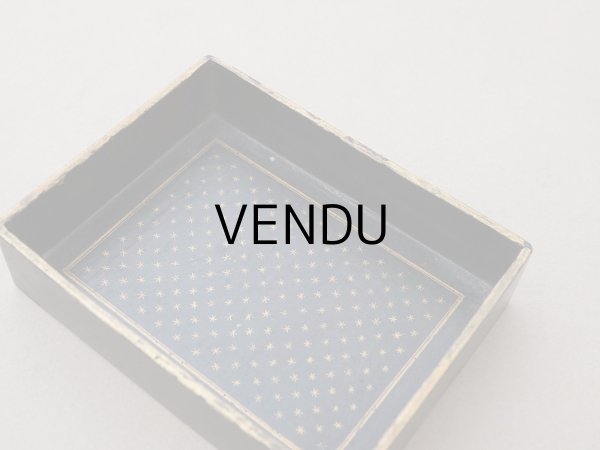 画像7: 19世紀 アンティーク ナポレオン3世時代 パピエマシェ トレイ 星柄 スクエア (7)