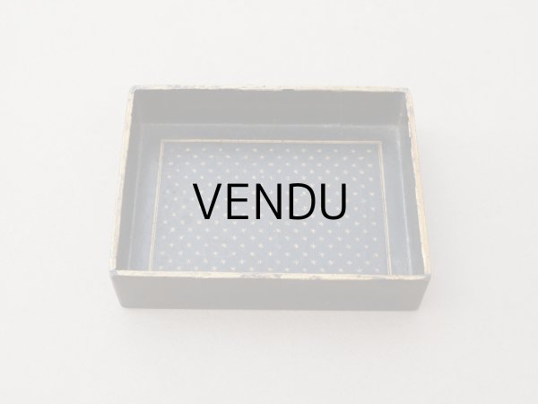 画像2: 19世紀 アンティーク ナポレオン3世時代 パピエマシェ トレイ 星柄 スクエア (2)