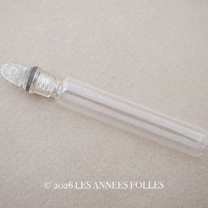 画像: アンティーク 花模様の栓付き 携帯用 小さなパフュームボトル 