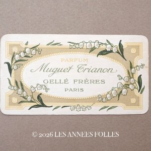 画像: 1910年 アンティーク 鈴蘭のパフュームカード MUGUET TRIANON - GELLE FRERES PARIS -
