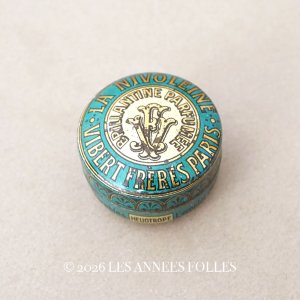 画像: 1900年頃 アンティーク ワセリン缶 ヘリオトロープのヘアークリーム LA NIVOLEINE - VIBERT FRERES PARIS -