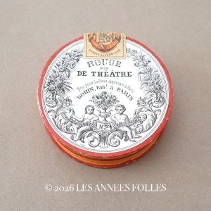 画像: 1880年頃 アンティーク 天使のチークパウダーボックス ROUGE FIN DE THEATRE - DORIN PARIS -