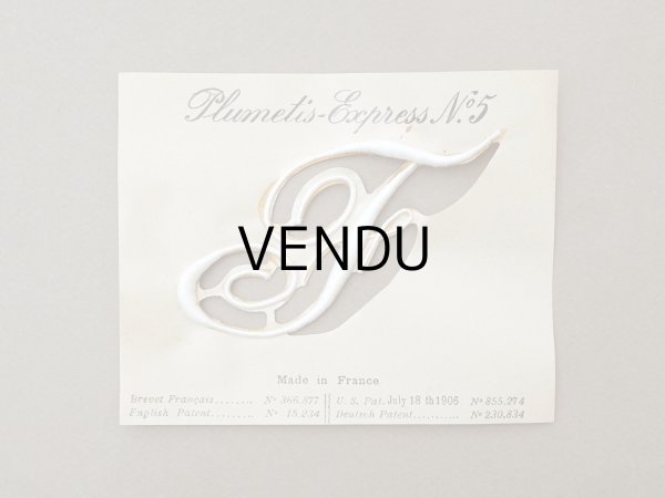 画像3: 1900年頃 アンティーク 箱入り イニシャルシート モノグラム 2シート【F】-N°5- INITIALES BRODEES PLUMETIS-EXPRESS (3)