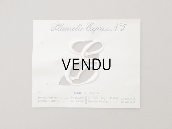 画像3: 1900年頃 アンティーク 箱入り イニシャルシート モノグラム 3シート【E】-N°5- INITIALES BRODEES PLUMETIS-EXPRESS (3)