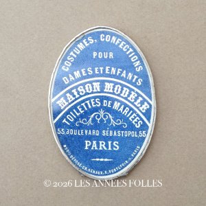 画像: アンティーク 洋装店の手鏡 ハンドミラー MAISON MODELE PARIS