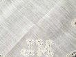 画像8: アンティーク ポワンドガーズ  結婚式のハンカチ 【JM】イニシャル刺繍入り【ポワン・ド・ガーズ】  (8)
