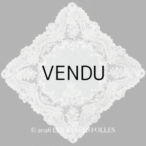 画像: アンティーク ポワンドガーズ  結婚式のハンカチ 【RM】イニシャル刺繍入り【ポワン・ド・ガーズ】 