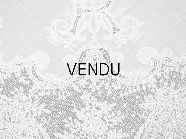 画像6: アンティーク ポワンドガーズ  結婚式のハンカチ 【RM】イニシャル刺繍入り【ポワン・ド・ガーズ】  (6)