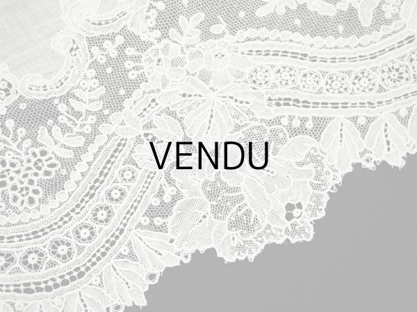 画像10: アンティーク ポワンドガーズ  結婚式のハンカチ 【RM】イニシャル刺繍入り【ポワン・ド・ガーズ】  (10)