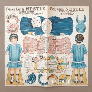 画像: アンティーク クロモシート 着せ替え人形セット - NESTLE -