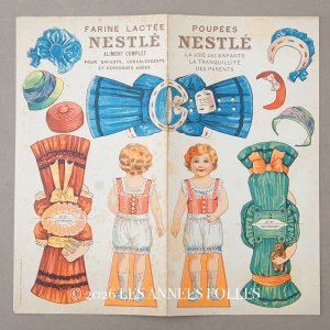 画像: アンティーク クロモシート 着せ替え人形セット - NESTLE -