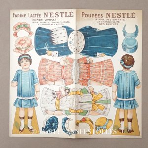 画像: アンティーク クロモシート 着せ替え人形セット - NESTLE -