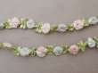 画像5: 【セール対象外】【クーポン対象外】アンティーク シルク製 薔薇のロココトリム パウダーピンク＆パウダーブルー ロココリボン 60cm (5)