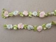 画像4: 【セール対象外】【クーポン対象外】アンティーク シルク製 薔薇のロココトリム パウダーピンク＆パウダーブルー ロココリボン 60cm (4)