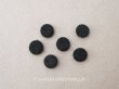 画像1: アンティーク くるみボタン 10mm 黒 6ピースのセット  (1)