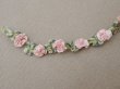 画像3: アンティーク シルク製 薔薇のロココトリム ピンク ロココリボン 28cm (3)