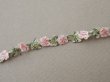 画像4: アンティーク シルク製 薔薇のロココトリム ピンク ロココリボン 28cm (4)