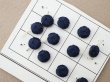 画像2: アンティーク シルク製 くるみボタン 6.5mm ダークブルー 11ピースのセット  (2)