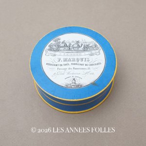 画像: 1900年頃 アンティーク 『ショコラ・フランソワ・ マルキ』のお菓子箱  - CHOCOLAT FRANCOIS MARQUIS PARIS -