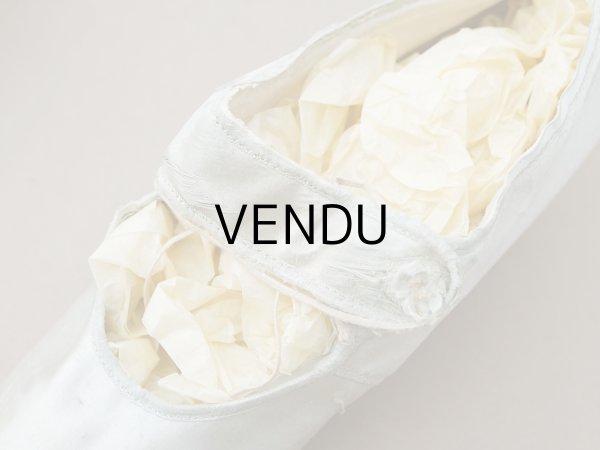 画像3: ＊蚤の市＊アンティーク ウェディングシューズ パウダーブルー (3)