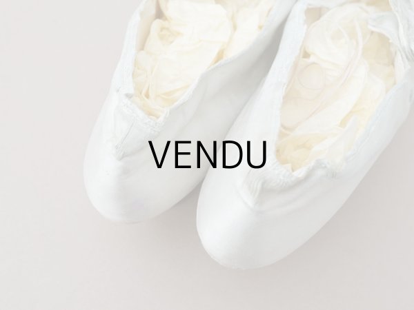 画像5: ＊蚤の市＊アンティーク ウェディングシューズ パウダーブルー (5)