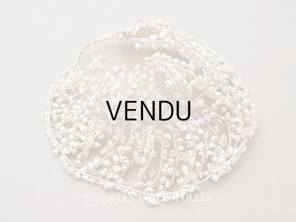 画像1: アンティーク 鈴蘭の布花 ヘッドドレス (1)