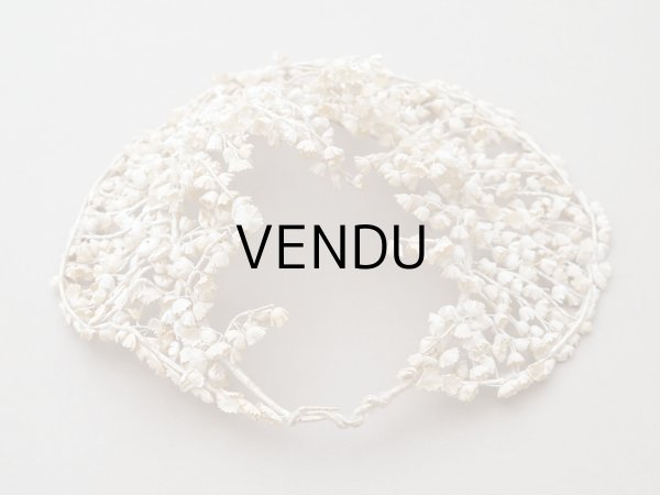 画像2: アンティーク 鈴蘭の布花 ヘッドドレス (2)