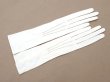 画像6: 未使用 1900年頃 アンティーク  本革製 極細 結婚式のグローブ ボンマルシェ百貨店 オフホワイト レザー 手袋 - AU BON MARCHE - (6)