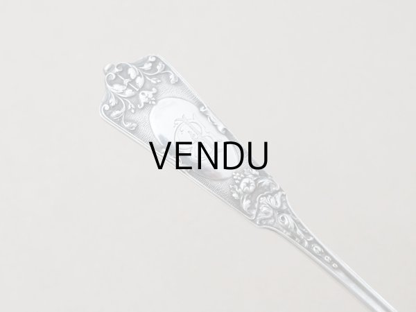 画像6: 19世紀末 アンティーク シルバー製 シュガースプーン 花模様 シルバー950 (6)