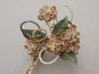 画像7: ＊蚤の市＊アンティーク パールとワックスフラワーのティアラ & ブローチのセット ウェディング  (7)