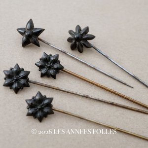 画像: ＊蚤の市セット＊19世紀末 アンティーク 花のエパングル 5点セット