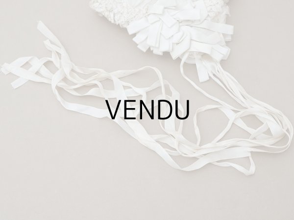 画像9: ＊蚤の市＊1900年頃  アンティーク ベビー用 ボネ (9)