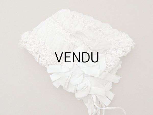 画像3: ＊蚤の市＊1900年頃  アンティーク ベビー用 ボネ (3)