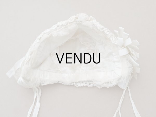 画像5: ＊蚤の市＊1900年頃  アンティーク ベビー用 ボネ (5)