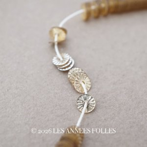 画像: アンティーク ゼラチン製  スパンコール ソレイユ 4mm シルバー & シャンパンゴールド  ダブルフェイス