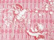 画像13: 未使用 1900年頃 アンティーク 天使＆栗鼠＆蝶々 コットン製ファブリック  200×78cm (13)