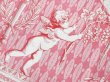 画像11: 未使用 1900年頃 アンティーク 天使＆栗鼠＆蝶々 コットン製ファブリック  200×78cm (11)