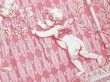 画像10: 未使用 1900年頃 アンティーク 天使＆栗鼠＆蝶々 コットン製ファブリック  200×78cm (10)