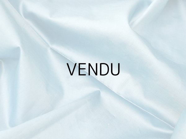 画像2: ＊蚤の市＊アンティーク シルク製 ファブリック ブルー 2点セット 124×100cm 124×45cm (2)